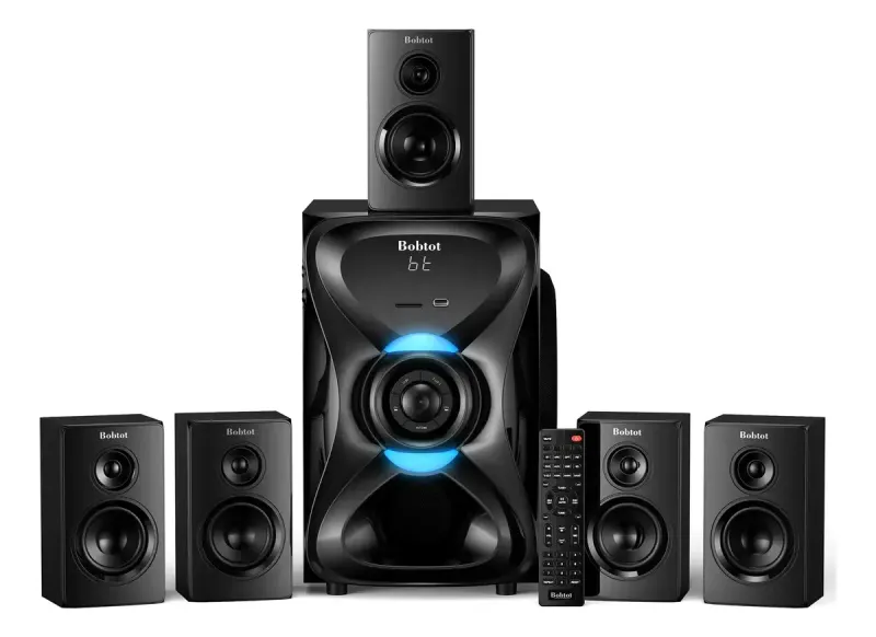 Home Theater 5.1 Bobtot 1000w Caixas Sem Fio